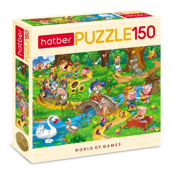 ПАЗЛЫ-ИГРА 150 элементов А4ф 330х220мм -Долина сказок- , 